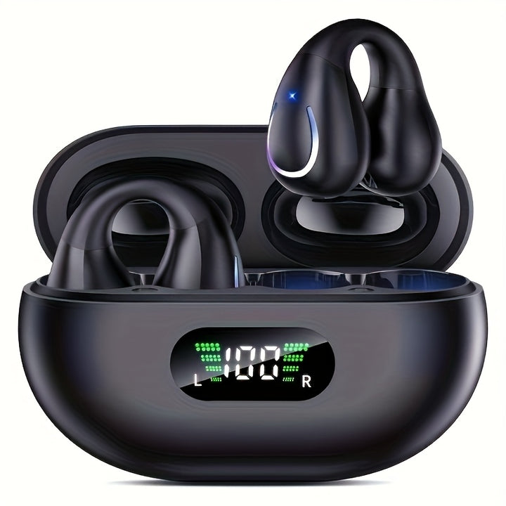 Truly Open Wireless Earbuds (Wireless 5.4 TWS), Experience 360° Ambient Awareness & All-Day Comfort. Secure Open-Ear Fit for Sports/fitness. Advanced ENC