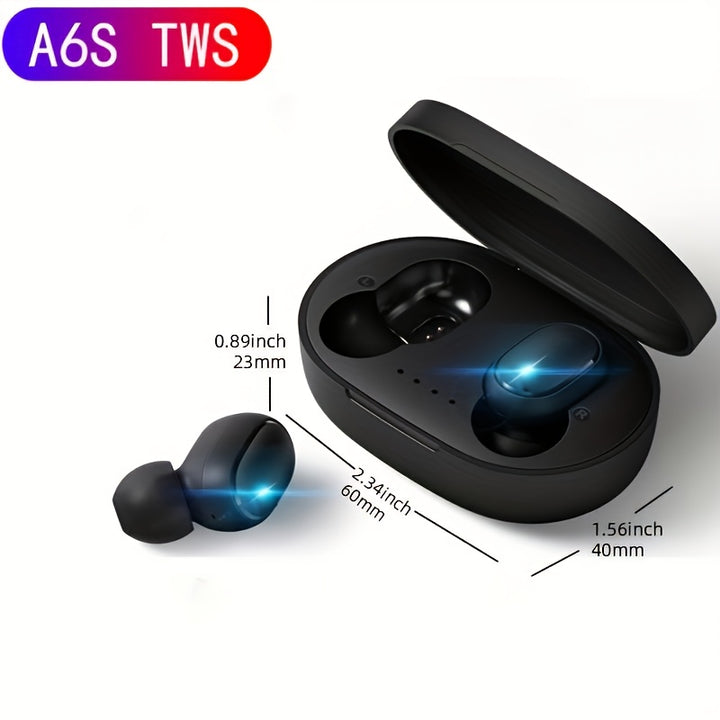 [True Wireless Earbuds LED Display] TWS Wireless Earbuds with LED Display, Touch Control, Volume Control, Condenser Mic, Semi-Open-Back Design, USB Charging, Rechargeable Lithium Polymer Battery, Non-Waterproof, for Gaming &