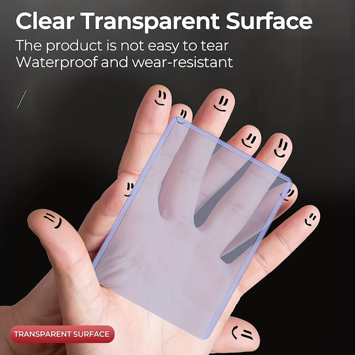 10pcs Clear PVC Water-Resistant Medicare Card Protector Sleeves, 12Mil Thick, Easy Insert Design - Transparent