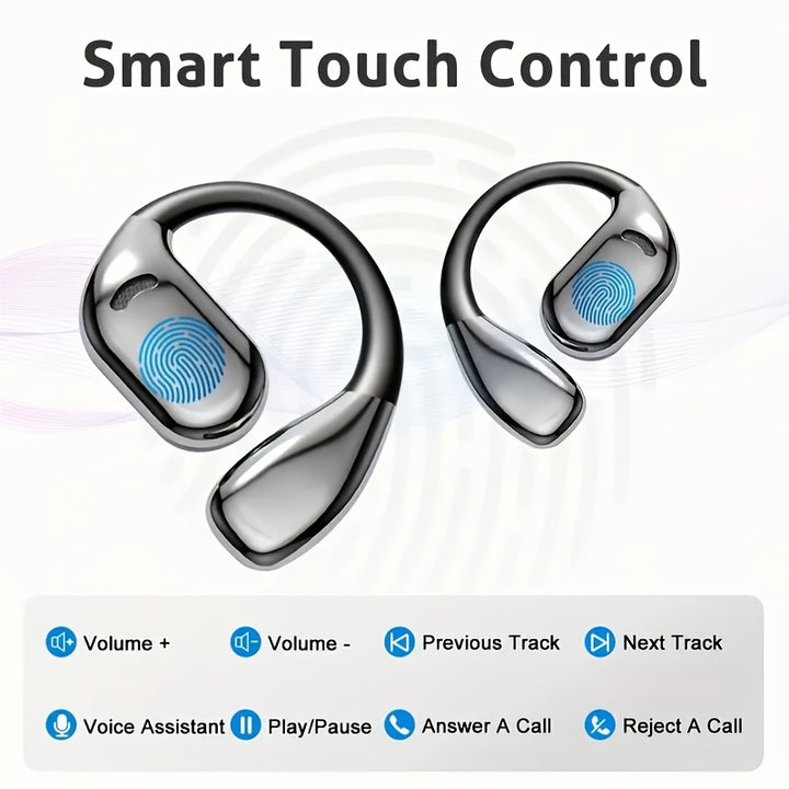 Advanced 5.4 Noise Cancelling ProSound Wireless Earbuds - In-Ear Stereo Sound with Deep Bass, LED Running Display, Sweat-Resistant, Long-Lasting Battery Life, Comfortable Fit for Sports and Music Lovers