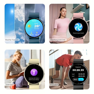 Givurao 2024 Smartwatch, Full Touch Screen, Fitness Tracker with Wireless Calling & Message Notifications, 100+ Sports Modes, Compatible with Android/iOS