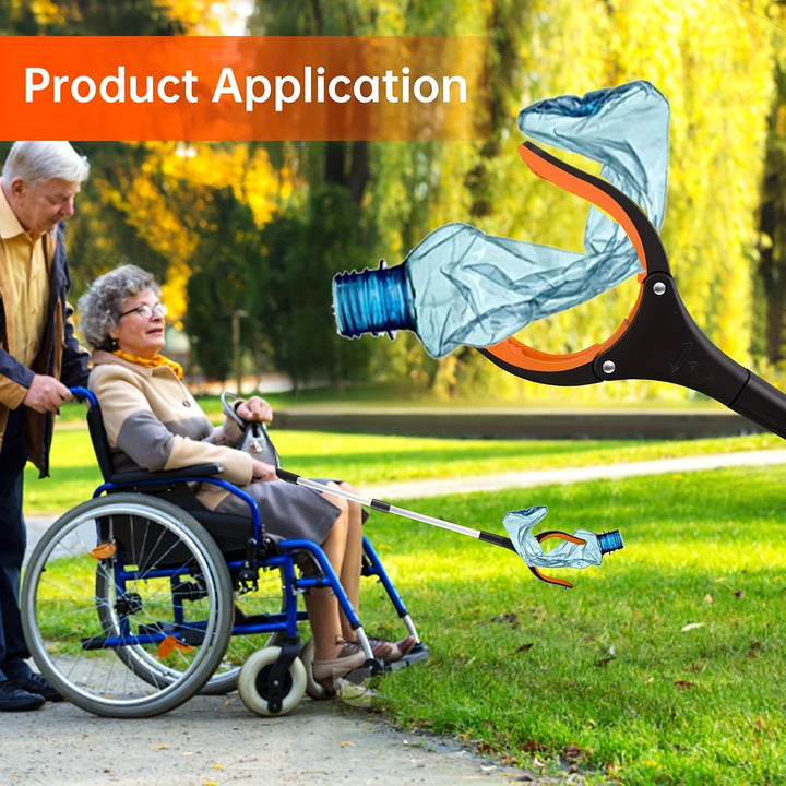 Grabber Reacher Tool, 32" Foldable Reacher Grabber Pickup Tool with 360° Rotating Jaw & Magnetic Tip, Garbage Trash Picker Upper Grabber, Lightweight Grabbers for Seniors/Elderly