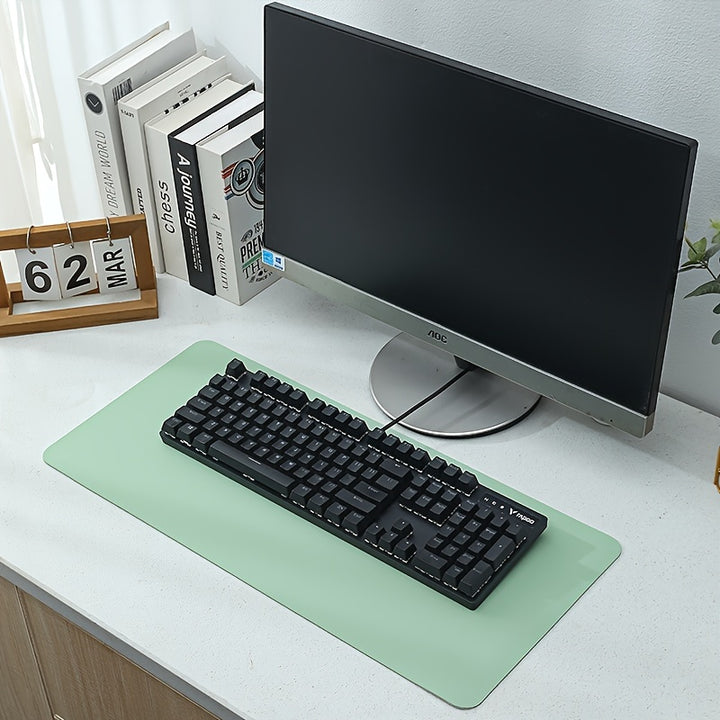 PU Leather Mouse Pad, Office Desk Mat, Pure Color Simple Computer Pad, Keyboard Pad, Table Mat, Non-slip Waterproof Stain-resistant Large/Medium/Small Non-slip Study Desk Mat