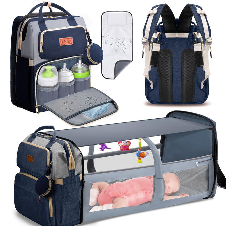 Diaper Bag Backpack, Multifunctional Portable Travel Bags, 900D Waterproof Diaper Bag With Changing Station