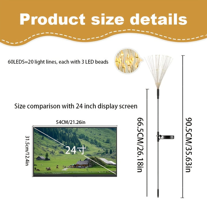 8 Modes Solar LED Smart Outdoor Lighting, Solar Holiday Decorative Lights for Patios, Gardens, Pathways & Villas