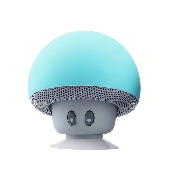 A Mushroom Portable Wireless Speaker with Suction Cup Holder, Stereo Sound Effects, Button Control, USB Rechargeable, 200Mah Battery, Wireless Compact Subwoofer for Smartphones/ Tablets, Perfect for Travel And Outdoor Use