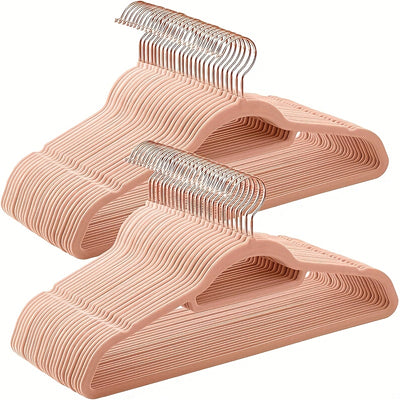 50-Pack SONGMICS Velvet Hangers, Clothes Hanger With Rose Golden Swivel Hook, Non-Slip, And Space-Saving, 0.2-Inch Thick, 17.1-Inch Long For Coat, Shirt, Dress, Pants, Tie