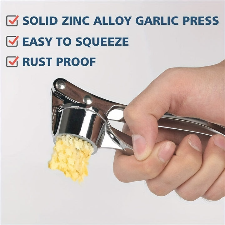 1 Piece Metal Garlic Press, Manually Handheld Crusher for Ginger, Kitchen Tools and Accessories
