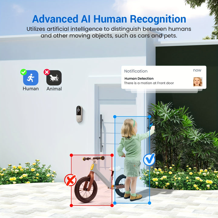 Solar Security Camera Wireless Outdoor System, 1080P/5MP Battery Powered WiFi Camera for Home Security, Panoramic PTZ, Auto Tracking, Human/Vehicle Detection, Night Vision, Spotlights, 2-Way Talk