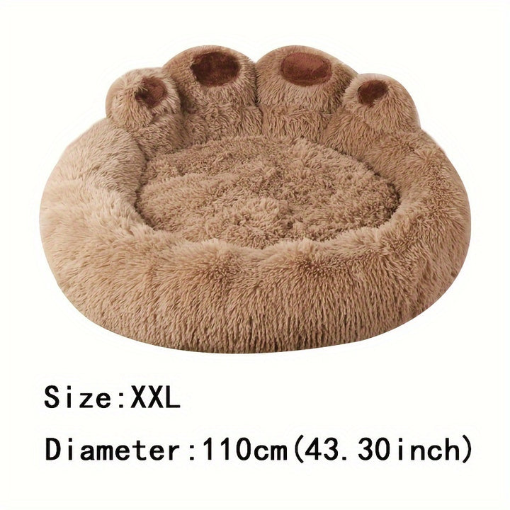 [Long Warm Soft Plush Cat Bed] Soft Long Plush Cat kennel dog kennel winter warm pet bed Cat Bed Cat Mat Animals Sleeping Sofa Christmas Gift