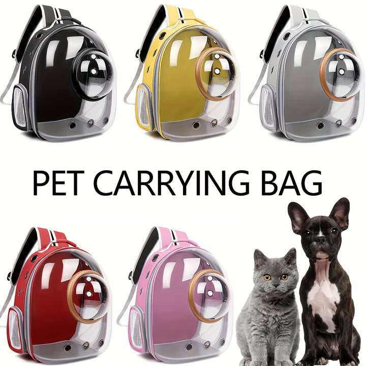 1pc Cat And Dog Outing Carrying Backpack Pet Backpack, Outdoor Portable Backpack Transparent Space Capsule Breathable Large Capacity Portable Cat Bag, Pet Supplies Christmas, Halloween, Thanksgiving Gift