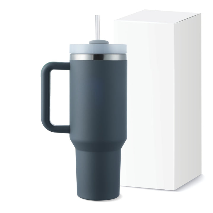 40oz Christmas-Gift Stainless Steel Tumbler with Handle & Straw Lid - Leak-Proof, Insulated Travel Mug for Hot And Cold Beverages, Keeps Drinks Cold for 24 Hours & Hot for 12 Hours