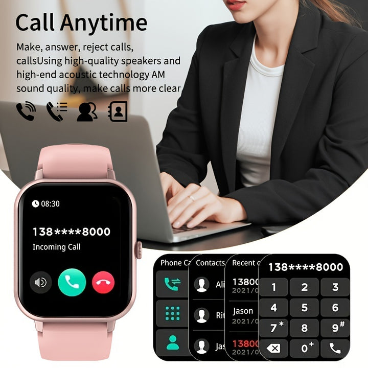 [Full Touch Screen] Smartwatch | 1.83" Full Touch Screen | Text & Call Functions, 100+ Sports Modes, Pedometer, Calorie Counter | Compatible With Android & IOS