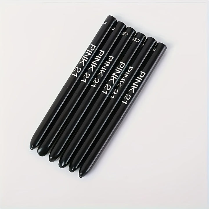 Long-Lasting, Smudge-Proof 5-Pack Black Waterproof & Sweat-Proof Eyeliner Pencil - Easy Glide Formula for Perfect Wings - Bold Eye Makeup