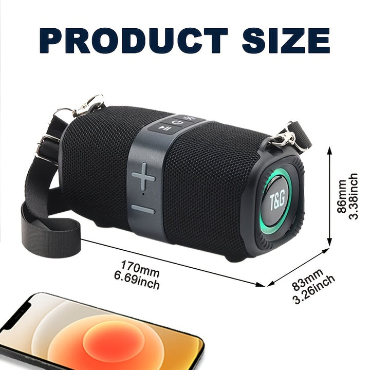 TG667 Portable Crossbody Speaker - IPX4 Waterproof, Wireless Wireless Connectivity, USB/TF/FM Radio Support, 10m Range, Cute Vertical Design, Audio, Music Player, Connect to Mobile Phone/Tablet/TV