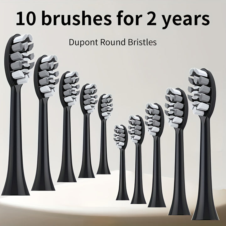 Acoustic Electric Toothbrush USB Rechargeable Couple Rechargeable Metal Shaft Adult Man And Woman Rechargeable Toothbrush Intelligent Timer 10 Replaceable Toothbrush Heads 5 Colors A Toothbrush Base A Portable Case