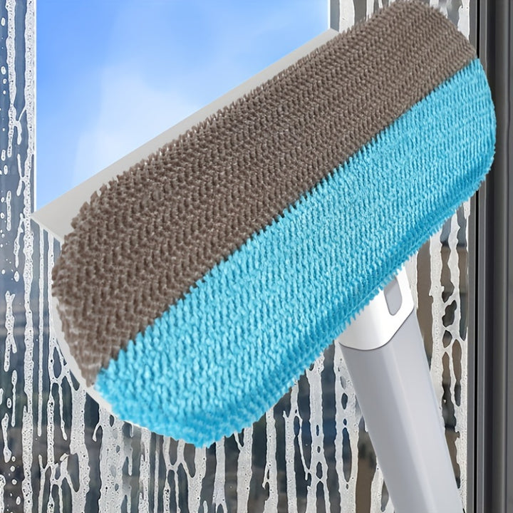 1pc Three-in-One Non-Disassembly Multi-Functional Cleaning Brush, Dual Purpose Dry and Wet Tool for Screen, Window, and Glass Cleaning with Mesh Brush, Scraper, and Gap Brush