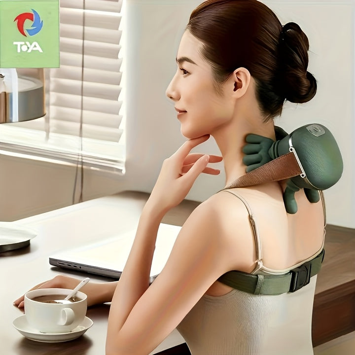 A Portable Electric Massager Equipped with a Powerful Brushless Motor - Features Acupressure And Kneading Devices with Massage Nodes, Suitable for The Neck, Back, And Shoulders - Therapeutic Massager, Ideal for Office Use