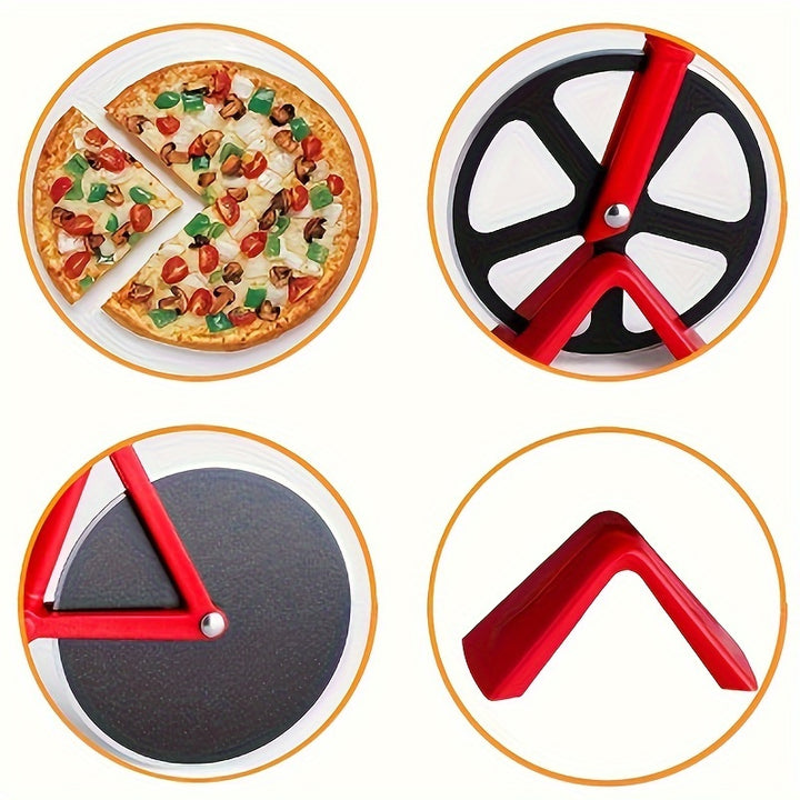 1pc Creative Bicycle-Shaped Pizza Cutter with Dual Stainless Steel Wheels - Easy-Clean, Stand-Up Design for Pizza, Bread & Dough Cutting - Ideal Gift for Pizza Lovers & Cyclists