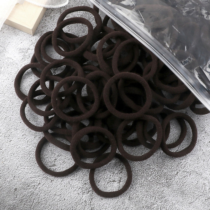 50pcs/Set Women   Basic Hair Bands 4cm Simple Solid Colors Elastic Headband Hair Ropes Ties Hair Accessories Ponytail Holder