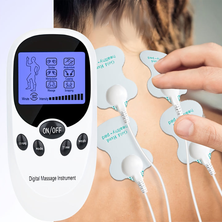 CESLIFF TENS + EMS Dual Channel Muscle Relief Pulse Massager With 8 Electrodes For Shoulder, Shoulder And Back Pain, Knee Muscle Relief, Injury Recovery, Portable Design, Perfect Gift For Family And Friends!