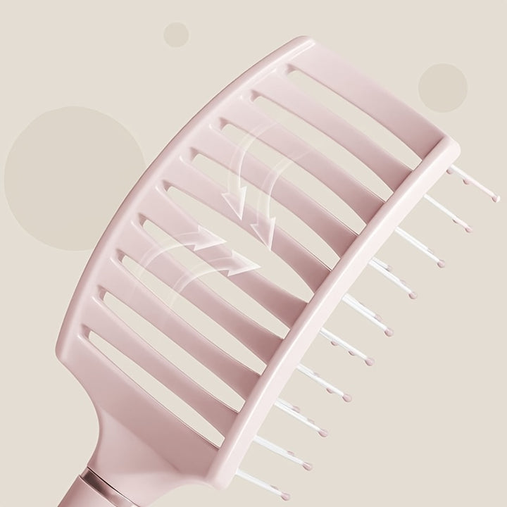 1pc ProDetangle Hair Brush - Effortless Detangling for Long, Thick, Curly, Tangled, Wet, and Dry Hair with Vented Design for Reduced Breakage and Frizz