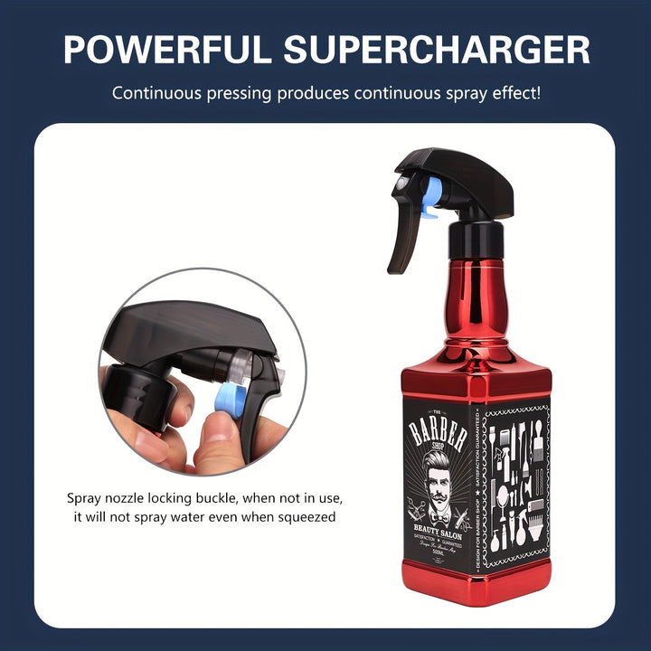 Electroplating Vintage Wine Bottle Spray Can, Barber Shop, Oil Head Spray Bottle, Hair Salon Barber, Home Large Capacity Watering Can