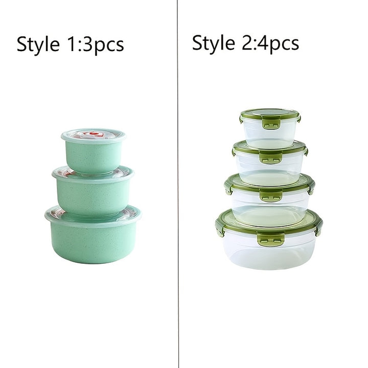 3/4-Pack FreshSeal Contenants de Rangement Alimentaire Hermétiques, Grande Capacité, Empilables, Gain de Place, Plastique, Sans Pile, pour Organisateur de Cuisine, Fruits, Légumes, Viande, Oeufs, Raviolis