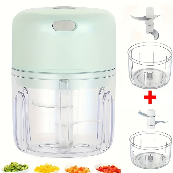 100/250mL USB Rechargeable Electric Garlic Chopper - Strong &Durable Grinder For Chilli, Ginger & Vegetables!