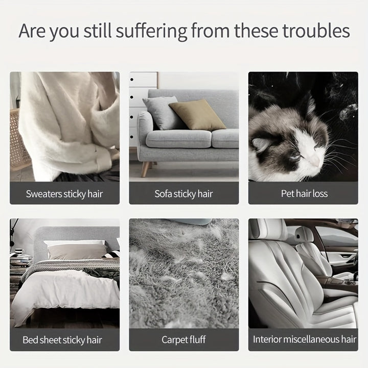 1pc Multi-Functional Reusable Dust Brush, Double-Sided Pet Hair Remover, Manual Electrostatic Lint Brush for Cat Fur, Clothes, Sofa, Furniture, Bedding, Carpet Cleaning - Plastic, No Electricity Needed, Ideal for Living Room