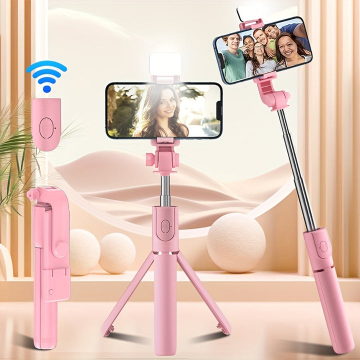 Extended Selfie Stick Full Automatic Multifunctional Wireless Wireless Mobile Phone Holder Can Lift Live Broadcast Tripod Photo Tool Desktop Outdoor Travel Photo Tool