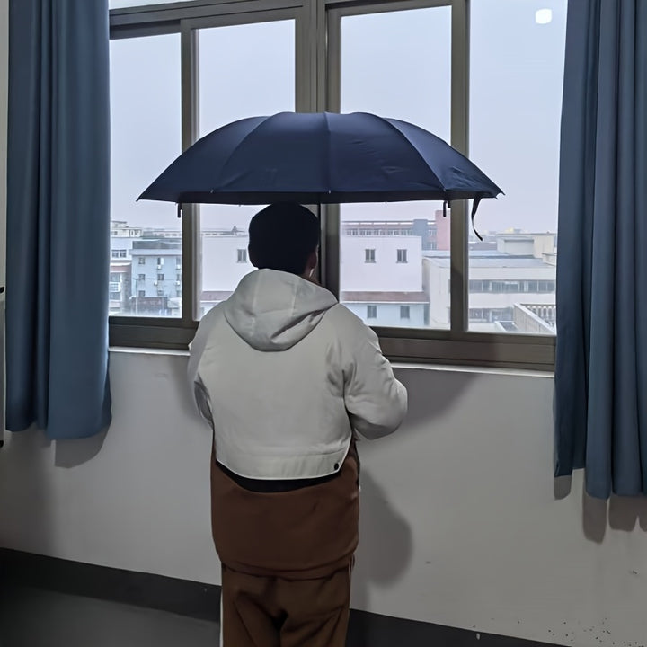 12 Ribs Extra Large Windproof Waterproof Folding Umbrella for Rainy and Sunny Day Travel