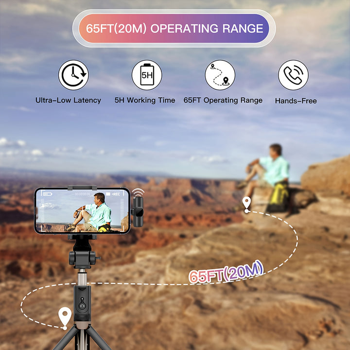 SENWUKO Compact Wireless Lavalier Mic - USB-C Clip-On Recording System for Smartphones & Laptops, Ideal for Vlogging, Live Streaming & Interviews