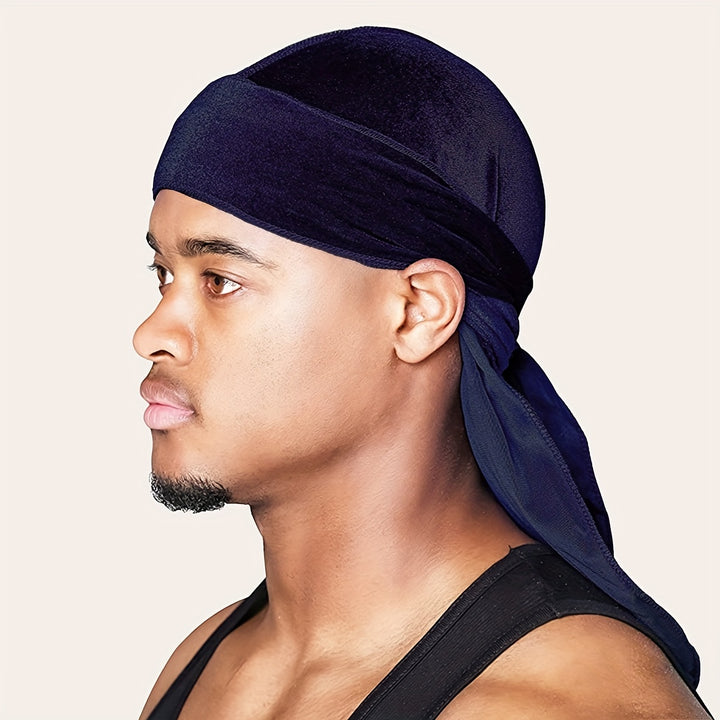 Durags de Terciopelo para Hombres y Mujeres - Gorro de Ducha Suave y Cómodo con Cola Larga y Correas Anchas - Perfecto para Proteger el Cabello y Estilizar - Accesorios de Baño