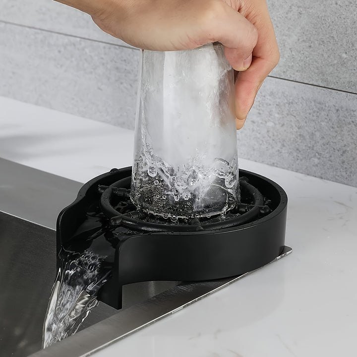 1pc Automatic Glass Cup Washer - Easy-Install, High-Pressure Cleaning, 50cm Pipe, Perfect for Quick Kitchen Faucet Rinse, No Electricity Required