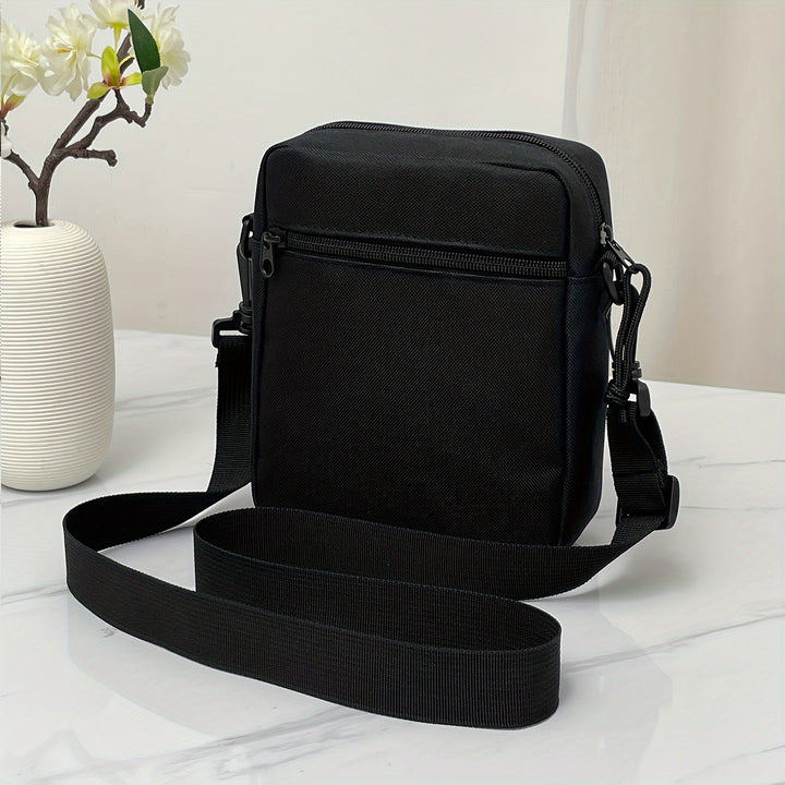 1pc Fashion Simple Nylon Men's Shoulder Bag, Casual Sling Bag