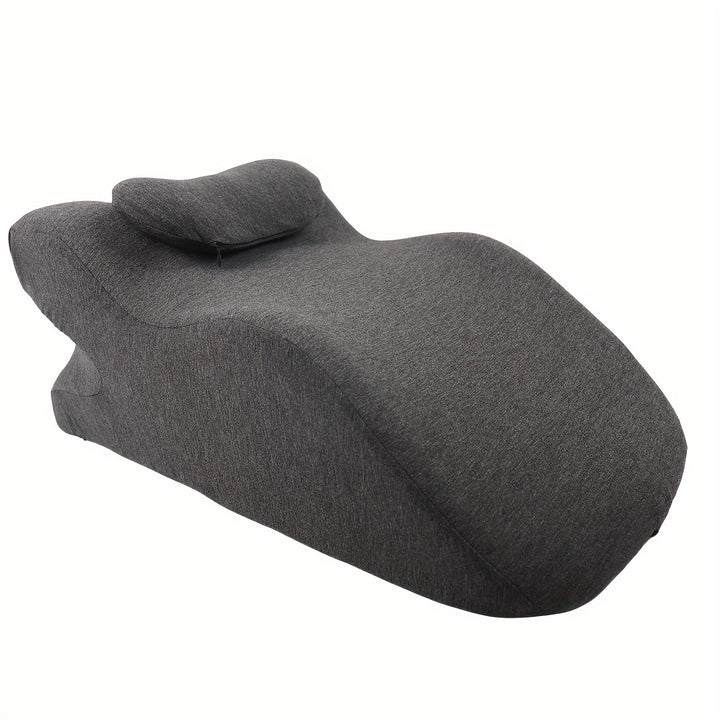 [Rebote Lento] Almohada en Forma de Cuña | Cojín en cuña con reposacabezas | Espuma de Rebote Lenta y Soportiva | Funda Lavable y Removible 50D | Para espalda, cuello y piernas | Multifuncional