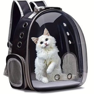 Pet Backpack Cat Backpack Carrier Pet Cat Transparent Breathable Backpack Space Capsule Pet Cat Carrier For Hiking, Travel