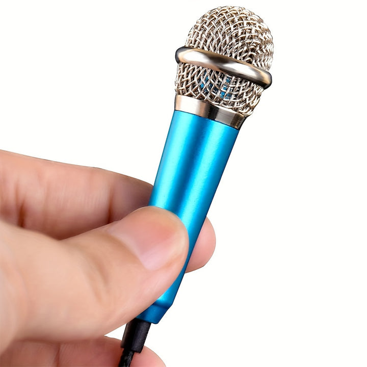 Capacitive Mini Microphone, 3.5mm Jack, Portable Singing Mic for Voice Recording, Interview, Karaoke, Gaming, Video Conferencing, Streaming, Compatible with Phone, Computer, Laptop, Notebook, Tablet - No Battery, No Wireless