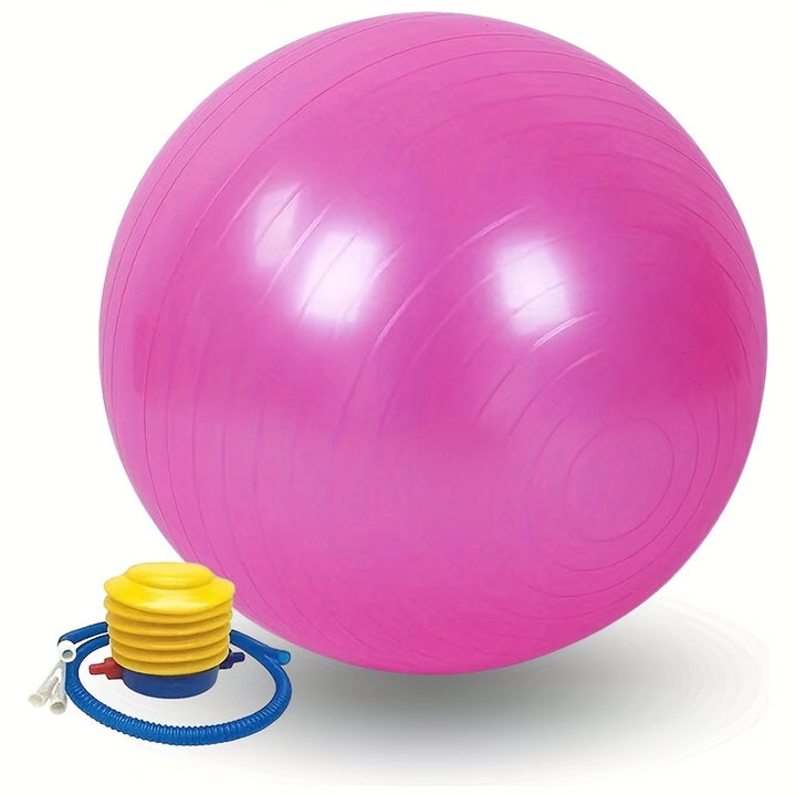 Exercise Yoga Ball For Workout Pilates Stability - Anti-Burst And Slip Resistant For Physical Therapy, Birthing, Stretching & Core Workout, Office Ball Chair, Flexible Seating, Home Gym