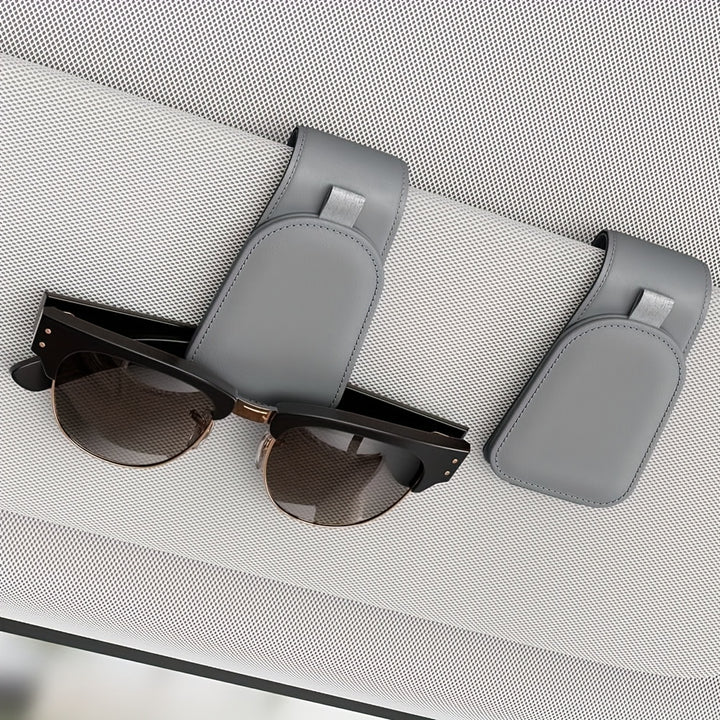 [Magnetic Sunglass Holder] 2pcs Magnetic Cloth Sotfamily Sunglass Holder for Car Visor, Glasses Clip