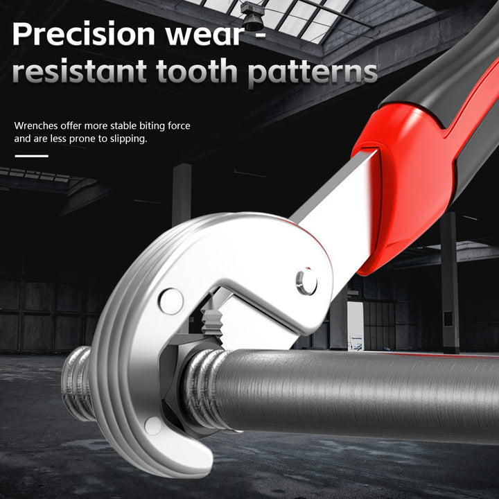 High Carbon Steel Double-Head Adjustable Wrench, High Torque Gear Movable Pipe Pliers, Non-Slip Handle, Durable Material of High Carbon Steel, Suitable for Daily Repair and Maintenance at Home Indoor and Outdoor, KPX