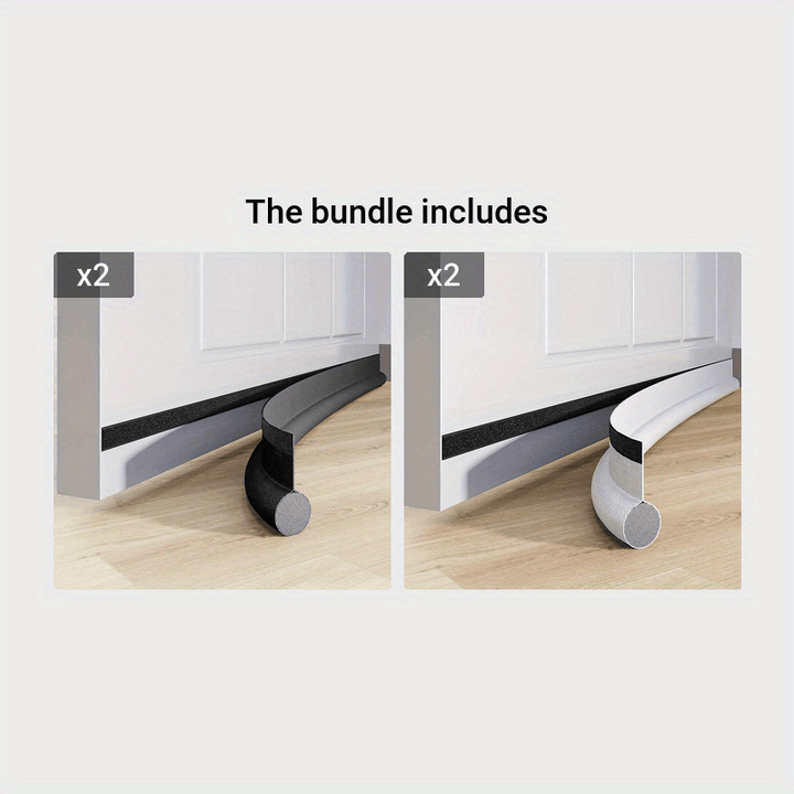Anti-Cold Polyurethane Door Bottom Seal Strip - Adjustable Weatherstrip Under Door Draft Stopper - Foam One Side Gap Blocker for Home Insulation and Energy Saving