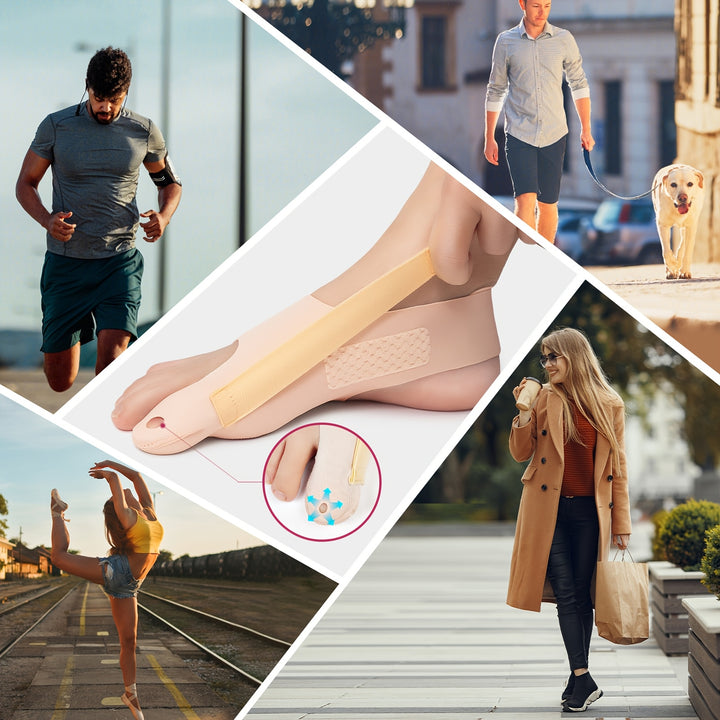 Tissu respirant, pied efficace pour une utilisation de jour et de nuit, idéal pour la course, facile à porter, durable et soulagement de la fatigue, parfait pour l'hallux valgus et le soutien orthopédique.