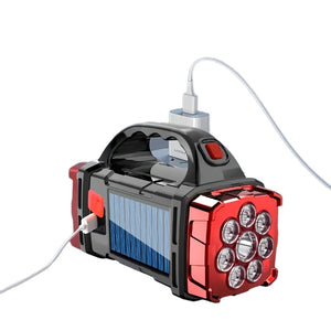 Multifunctional LED Solar Camping Lantern, Bright Portable Rechargeable Flashlight For Outdoor Hiking Camping When Power Outage.