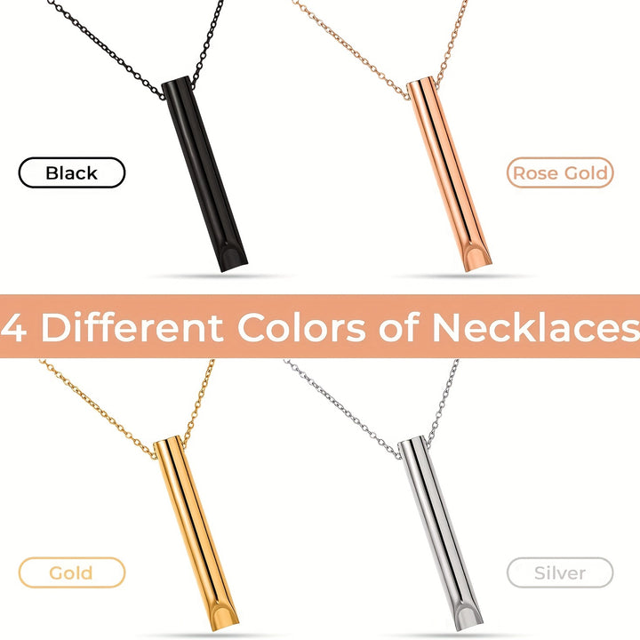 1pc Breathing Necklace For Anxiety & Stress Reducer, Calmigo Calming Device For Meditation, Mindfulness Deep Breathing Tool For Panic Attack, Meditation Relief Gift For Men And Women