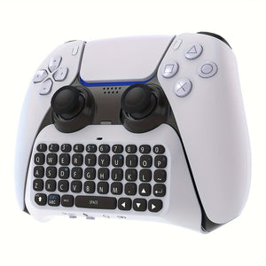 Clavier sans fil pour PS5, manette de jeu mini portable BT 3.0 avec haut-parleur intégré et prise audio 3,5 mm, batterie lithium-polymère rechargeable, carte de chat vocal pour messagerie et chat en direct de jeu.