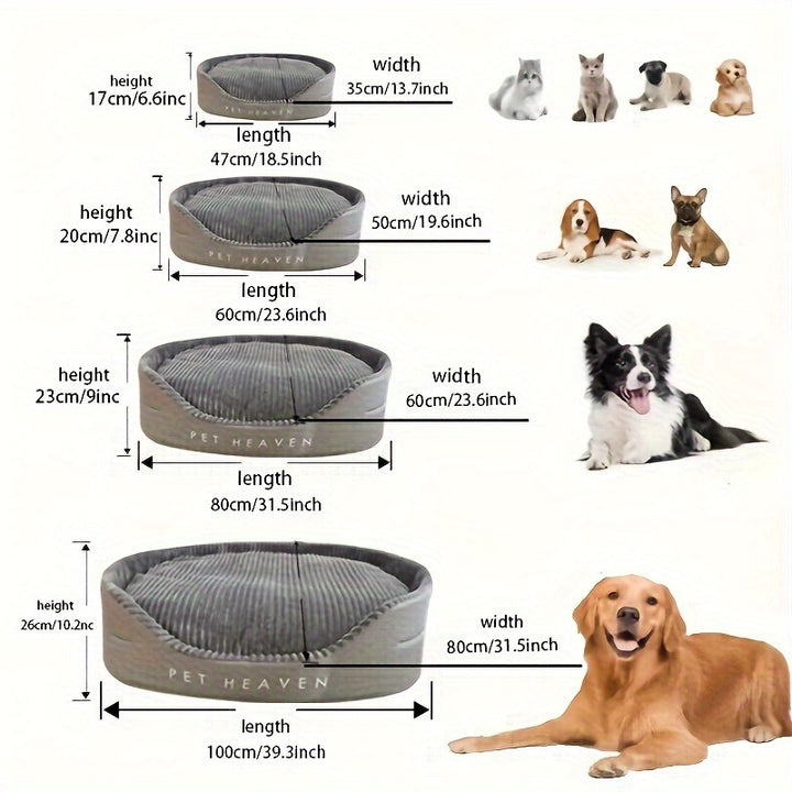 Ultra-Soft Luxurious Dog Bed Kennel - Pet Beds - Plush, Bite-Resistant, Dirt-Proof, Supreme Comfort, Four Seasons Use, Machine Washable, Perfect Living Room Pet Haven With Easy Care