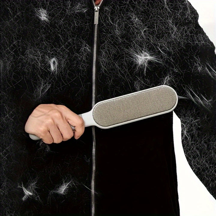 1pc Multi-Functional Reusable Dust Brush, Double-Sided Pet Hair Remover, Manual Electrostatic Lint Brush for Cat Fur, Clothes, Sofa, Furniture, Bedding, Carpet Cleaning - Plastic, No Electricity Needed, Ideal for Living Room