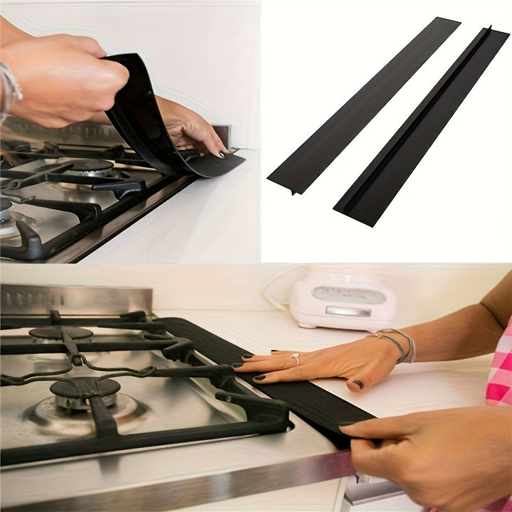 2pcs Silicone Kitchen Gap Covers - Heat, Water & Stain Resistant - Perfect for Sealing Spaces & Keeping Countertops Clean